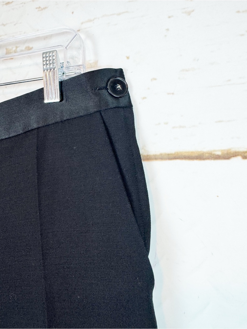 Victoria Beckham | Black Cropped Tuxedo Pant, 4 View 3